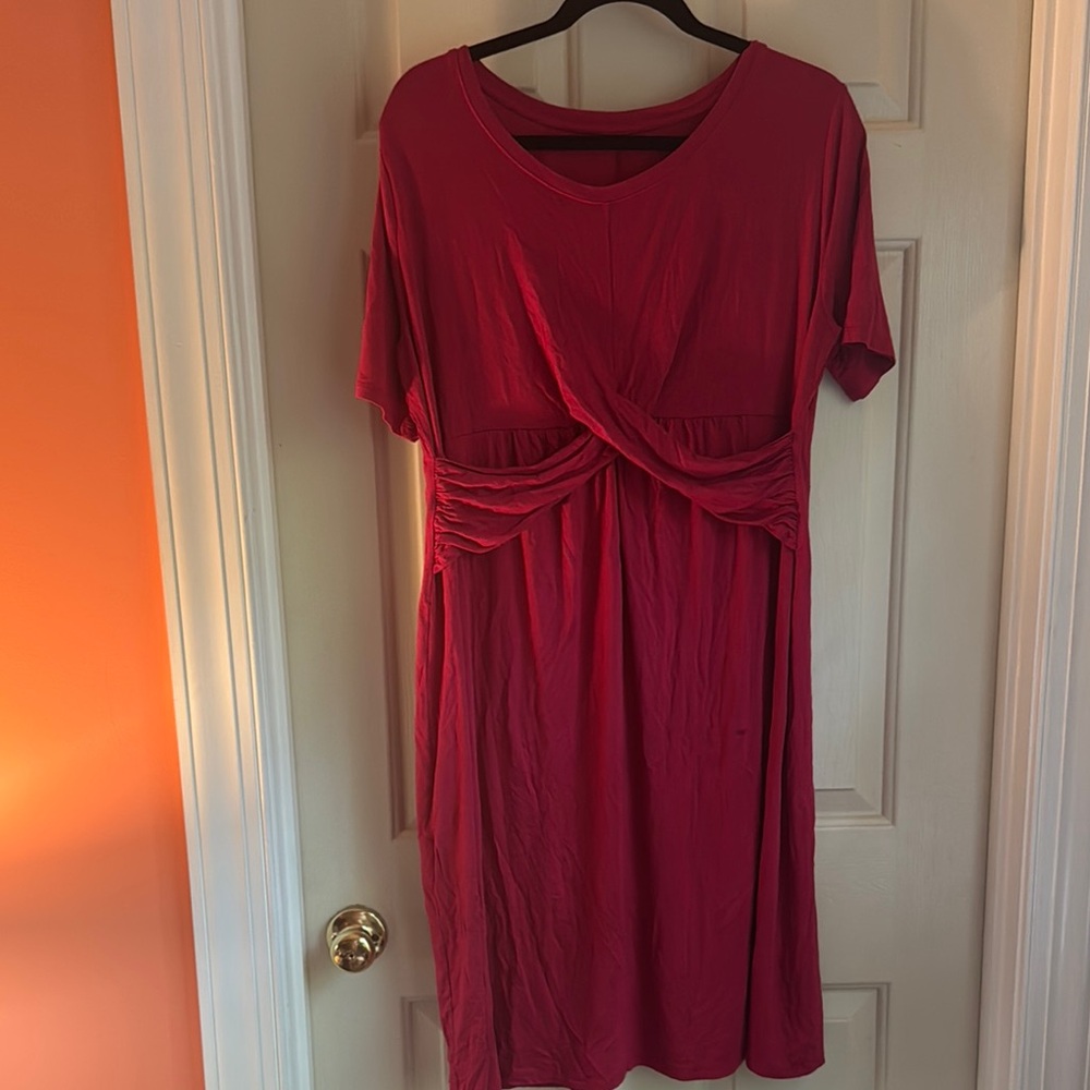 Isabel Maternity Fushia dress